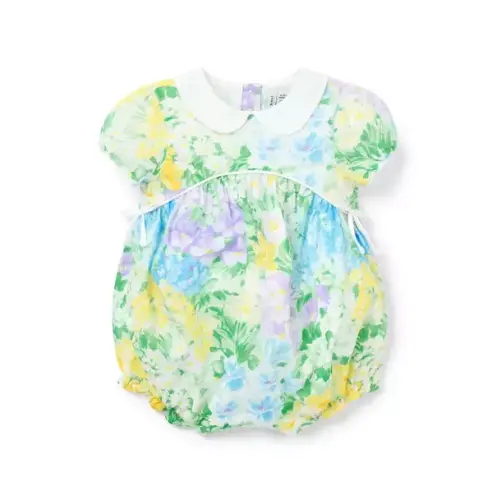 Baby Springtime Green Floral The Spring Garden Baby Romper by Janie and Jack