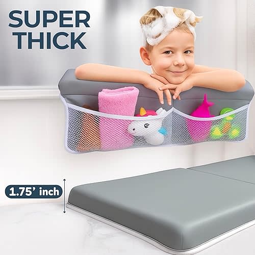 Baby Bath Kneeler and Elbow Rest Pad Set, Kneeling Pad for Bathing Babies, Bathtub Cushion for Knees and Elbows, Knee Foam for Bathing Baby, Bath Cushion, Soft tub Kneeling Memory Foam