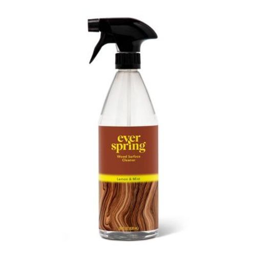 Lemon & Mint Wood Surface Cleaner - 28 fl oz - Everspring™: Liquid Pouch, Furniture Cleaner, Wood Protection