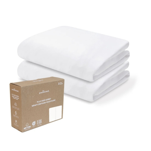 White Playard Organic Cotton Sheets | The Peanutshell