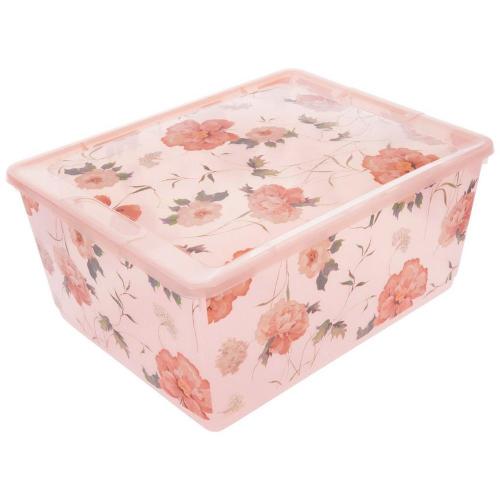 Pink Floral Container