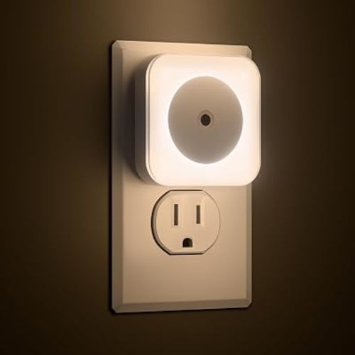 6-Pack LED Night Lights Plug into Wall,Bright Nightlight Auto-On/Off and Dimmable,0.5W Plug in Socket Night Light,Smart Sensor,Daylight White,for Adults Kids Bedroom Bathroom Hallway Kitchen Decor
