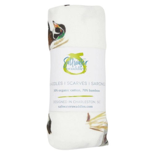 Saltwater Swaddles Infants Swaddling Blanket - Diving Ducks