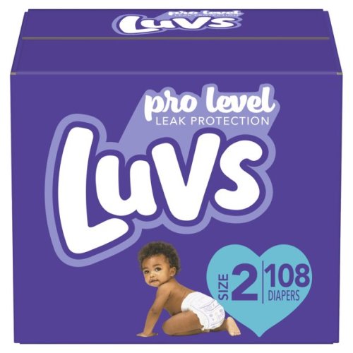 Luvs Pro Level Leak Protection Diapers, Size 2, 108 Count