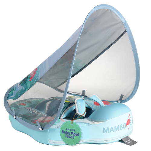 Mambobaby Baby Pool Float with Canopy- Blue