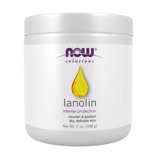 NOW Solutions 7-Ounce Pure Lanolin Moisturizer Balm - Skin Care for Rough Dry Skin, Environmental Protection