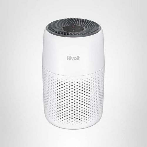 LEVOIT Air Purifiers for Bedroom Home Dorm, AHAM VERIFIDE, 3-in-1 Filter Cleaner With Aroma Pad, Filters Smoke, Allergens, Pet Dander, Odor, Dust, Office, Desktop, Core Mini-P, White