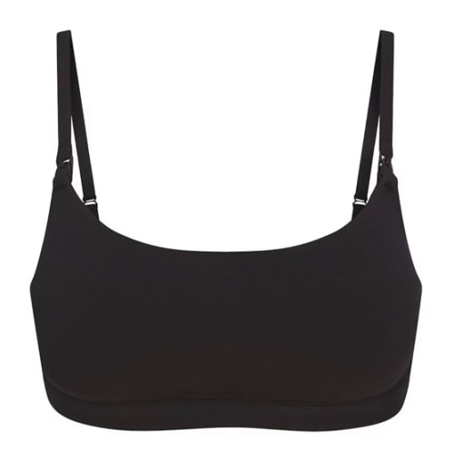 COTTON JERSEY MATERNITY NURSING SCOOP BRALETTE | SOOT | SKIMS