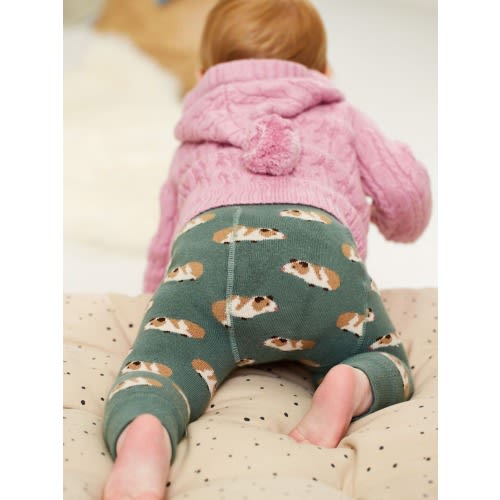 JoJo Maman Bébé Green Guinea Pig Extra Thick Leggings