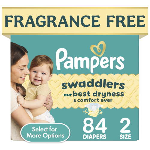 Pampers, Swaddlers Diapers, Size 2, 84 ct, hypoallergenic