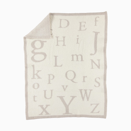 Barefoot Dreams CozyChic ABC Blanket - Stone/Cream