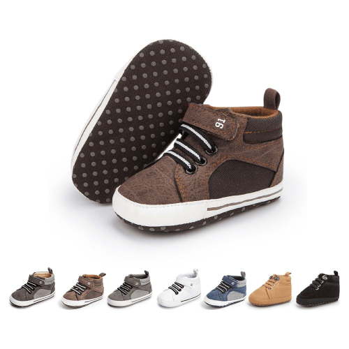 Bonario Baby Boys Girls Shoes Infant High Tops Ankle Sneakers Soft Anti-Slip Sole for First Walkers 3-18 Months