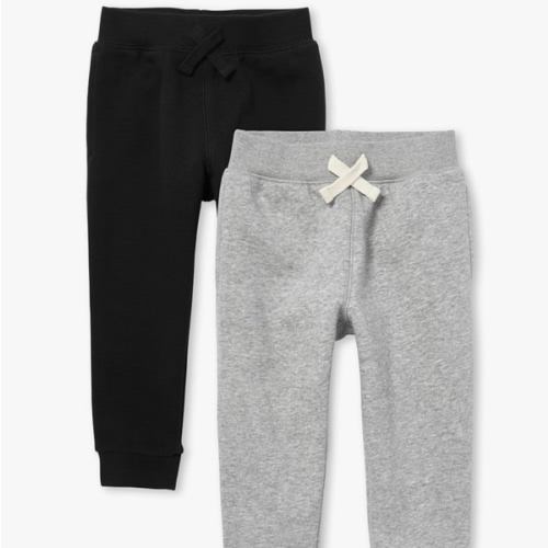 The Children's Place Baby Boys' Active Fleece Jogger Pants 2 Pack