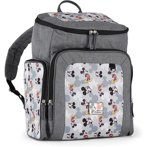 Disney Unisex Baby Travel Diaper Backpack| 16-Inches Height Multi-Functional Bag, Mickey Mouse Jartop, Extra Large