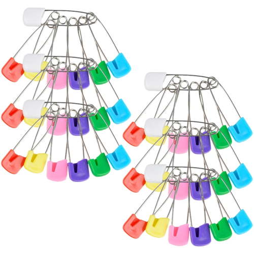 WINOMO 100Pcs Cloth Diaper Pins Assorted Color Steel Durable for Infant Care