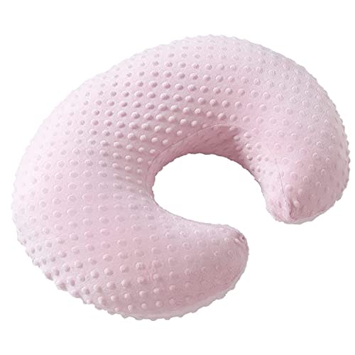 DONOMILO Dots Nursing Pillow Cover, Case Plush Breathable Breastfeeding Pillow Slipcover Fits Nursing Pillow, Super Soft Snug Positioners for Baby Boy Baby Girl (Light Pink)