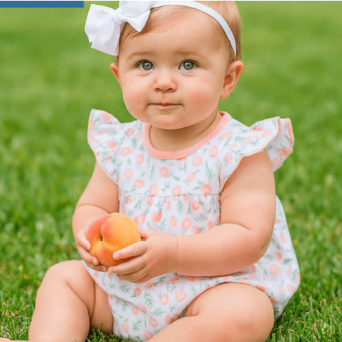 Summer Peaches Print Bubble