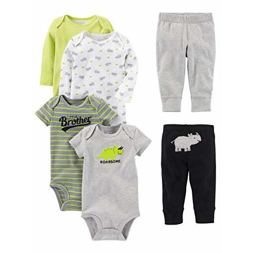 Simple Joys by Carter's Baby 6-piece Bodysuits (Short and Long Sleeve) and Pants Set