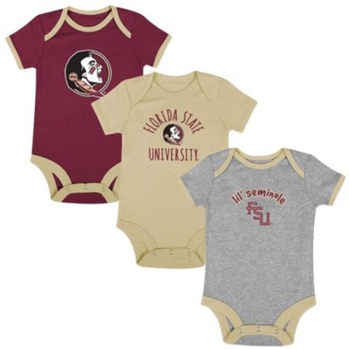 NCAA Florida State Seminoles Infant Boys' Short Sleeve 3pk Bodysuit Set, Size: 0-3M