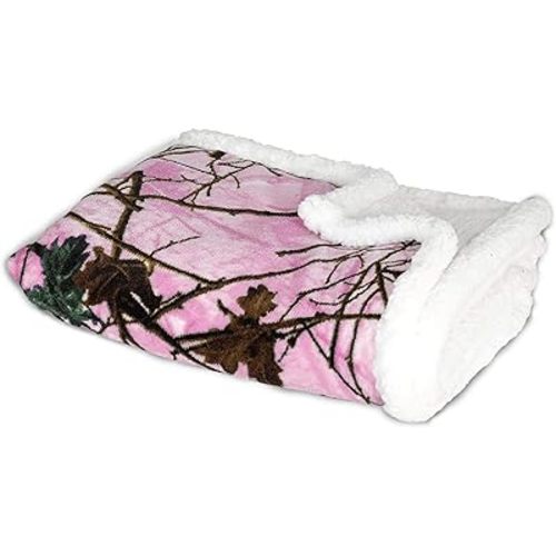 Ultra Soft Sherpa Fleece Camo Throw Blanket | Cozy, Plush Baby Blanket for Kids | Reversible with Camo Prints | Washable | Wide Size for Extra for Warmth & Comfort | Cute Baby Shower Present