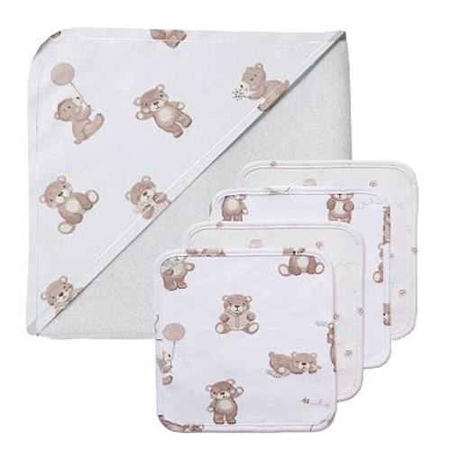 Living Textiles Baby Tractor Ride 5-pc. Bath Gift Set