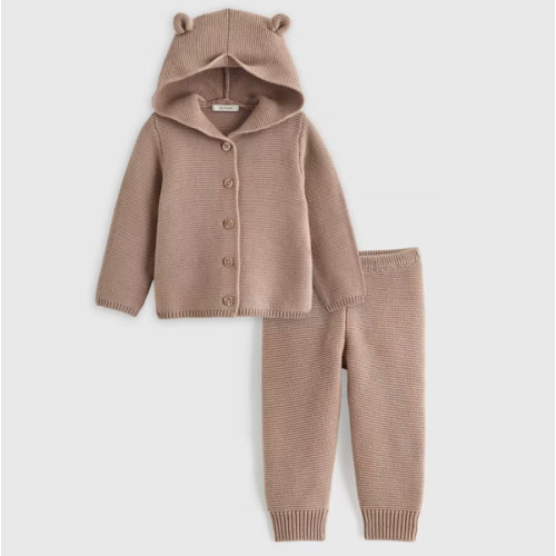 100% Organic Cotton Sweater Set in Oatmeal