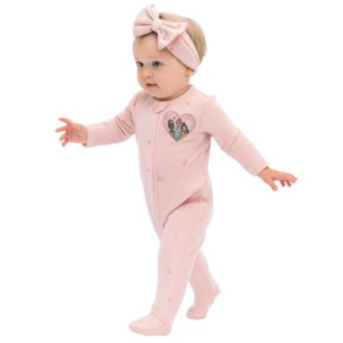 Baby Girls' Princess Sleep and Play & Bow Headband, 2-Piece Set