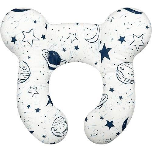 Baby Neck Pillows - Upgraded Toddler Travel Cushion for Toddler Head and Neck, Infant Neck Pillow for Car Plane Stroller Pushchair - Starry Sky