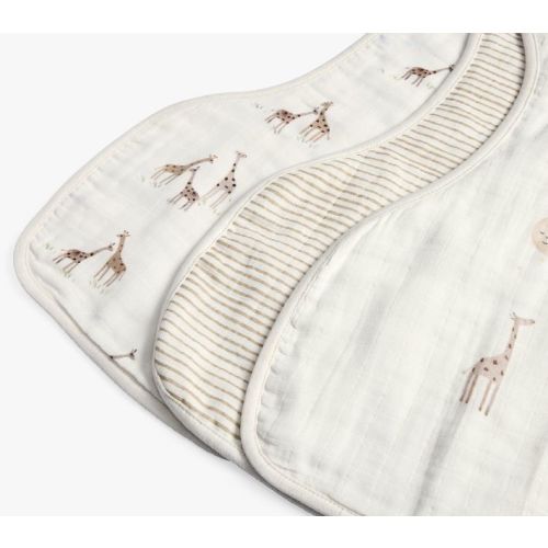 Goldie Giraffe Organic Muslin Burp Cloth, Set of 3