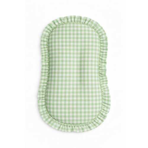 Green Gingham Ruffle Baby Lounger Cover