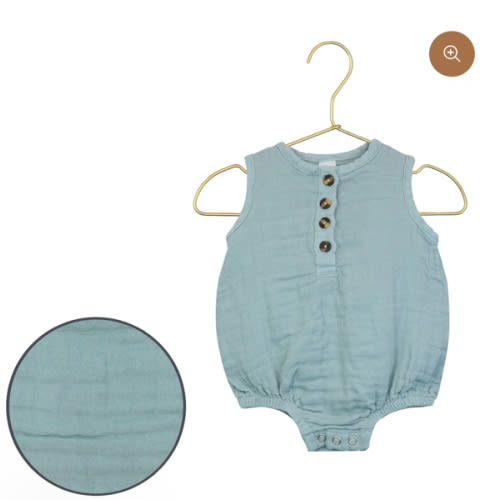 Cloud Muslin™ Bubble Romper - Steel