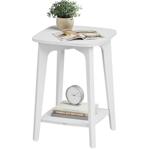 VASAGLE Side Table, 2-Tier Small Square End Table, Nightstand