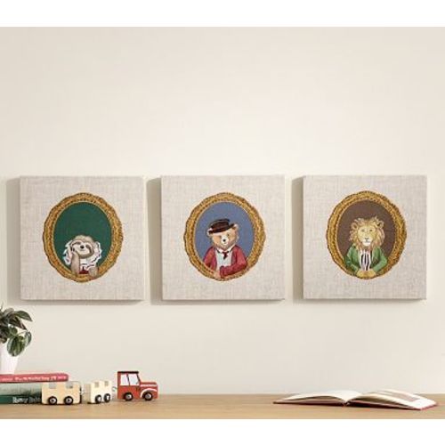 Chris Loves Julia Fancy Animal Art, Set of 3