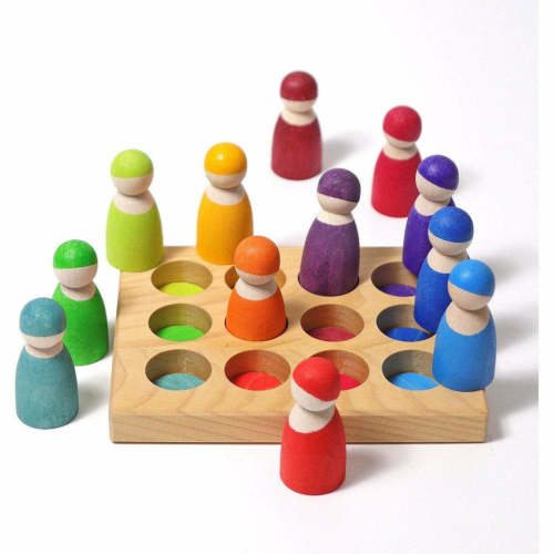 Grimms Wooden Rainbow Sorting Board | The Natural Baby Company