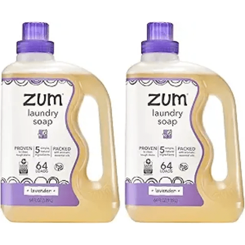 Indigo Wild Zum Clean Laundry Soap - Plant-Based Liquid Laundry Soap - Contains Baking Soda, Essential Oils & Saponified Coconut Oil - Lavender Scent - 64 fl oz (2 Pack)