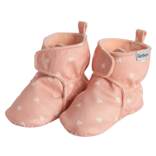 Baby Girls Pink Hearts Soft Booties – Gerber Childrenswear