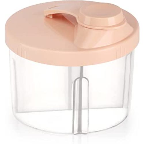 Accmor Baby Formula Dispenser On The Go, Non-Spill Rotating Four-Compartment Formula Container to Go, Milk Powder Kids Snack Container for Infant Toddler Travel Outdoor, Pink