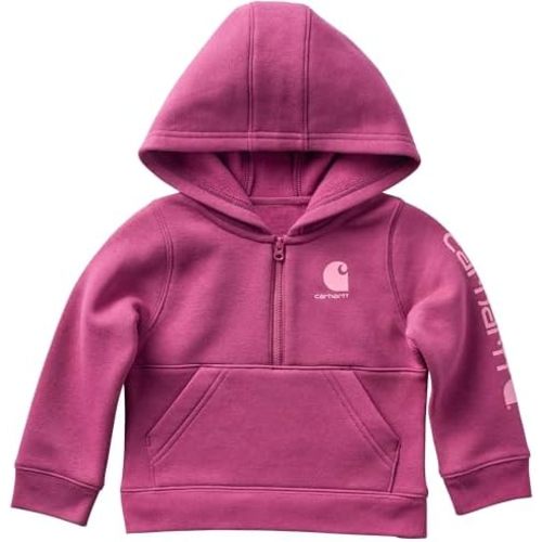 Carhartt Baby Girls Half-Zip Logo Sweatshirt
