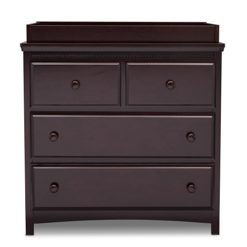 Free Shipping! Delta Children Waverly 3 Drawer Dresser with Changing Top and Interlocking Drawers, Dark Chocolate