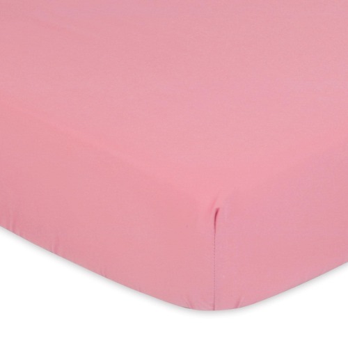 The Peanutshell Pink Roses Fitted Crib Sheet 4 Pack Set for Baby Girls