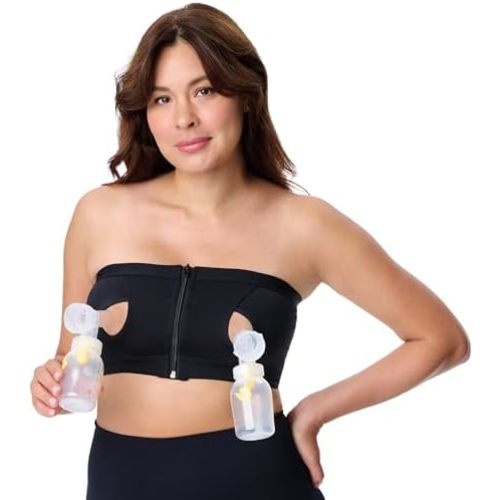 Motherhood Maternity Pump Strap Hands-Free Pumping Bra, Breast Pump Bra for Breastfeeding Pumps for Women
