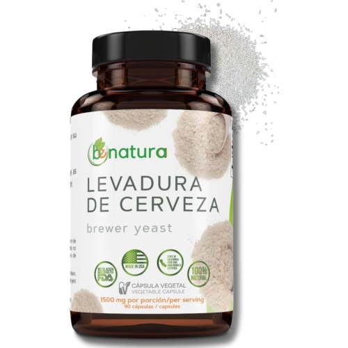 Levadura De Cerveza (Brewer’s Yeast Capsules) – 1500 mg Per Serving, 90 Veggie Caps – 100% Natural, Made in USA – Nutrient-Rich Superfood for Digestive & Immune Support | Dietary Supplement