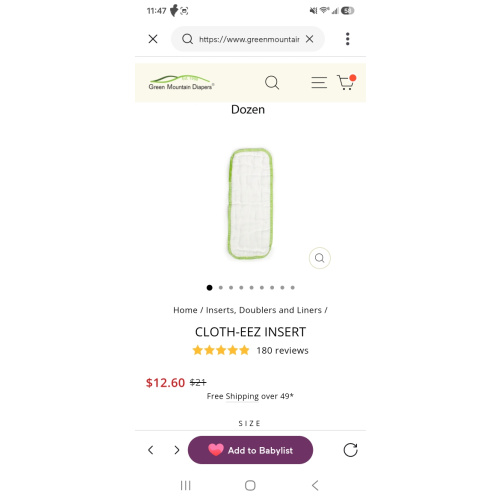 Cloth-eez Doubler-Insert