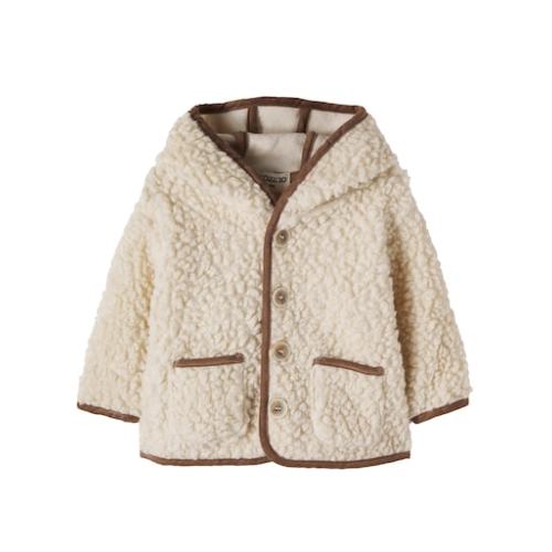 Baby hooded plush jacket
