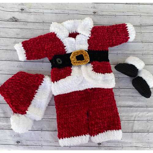 Handmade Velvety Christmas Santa Outfit