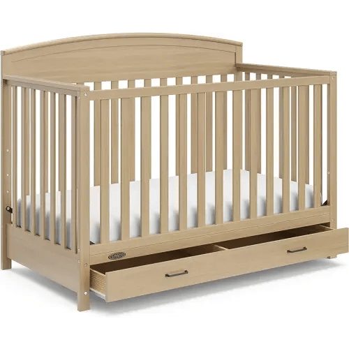 Graco Benton 5-In-1 Convertible Crib With Drawer (Driftwood) - Converts From Baby Crib To Toddler Bed, Daybed And Full-Size Bed, Fits Standard Full-Size Crib Mattress, Adjustable Mattress Support Base