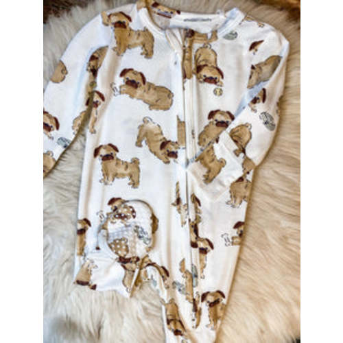Angel Dear Little Pug 2 Way Zipper Footie – Shopaholics Only Boutique