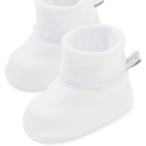 White/Blue Kissy Basics Booties
