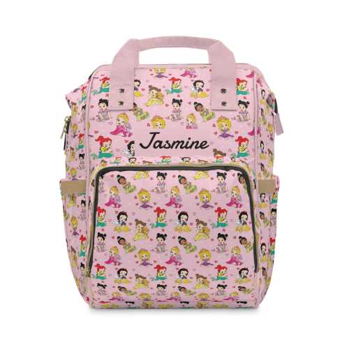 Disney Princess Backpack Diaper Bag|Newborn Diaper Bag|Girl Baby Shower Gift|Girl Nappy Bag Custom Diaper Bag Personalized Name BabyBackpack