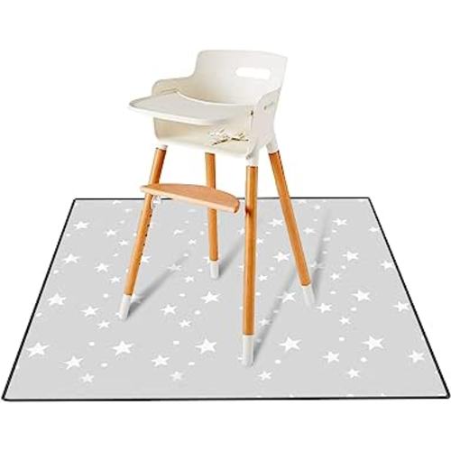 Washable Splat Mat for Under Highchairs, Waterproof Baby Spill Mat Anti-Slip Floor Splash Mat for Floor or Table, Arts,Crafts,Playtime : Baby